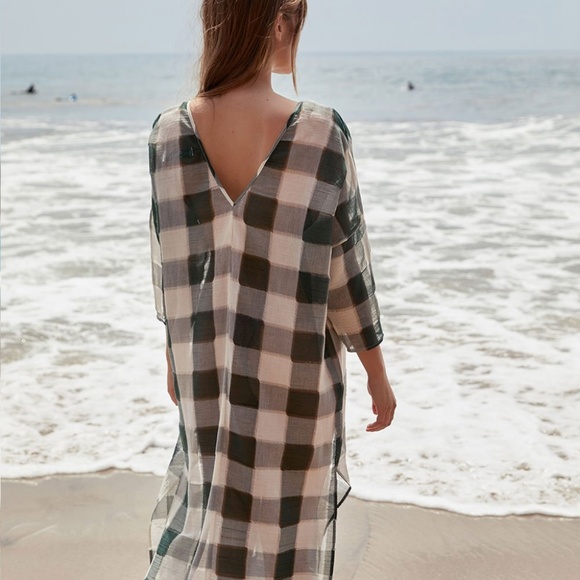 Christy Dawn | The Rou Dress | Hunter Plaid O/S - Picture 5 of 7